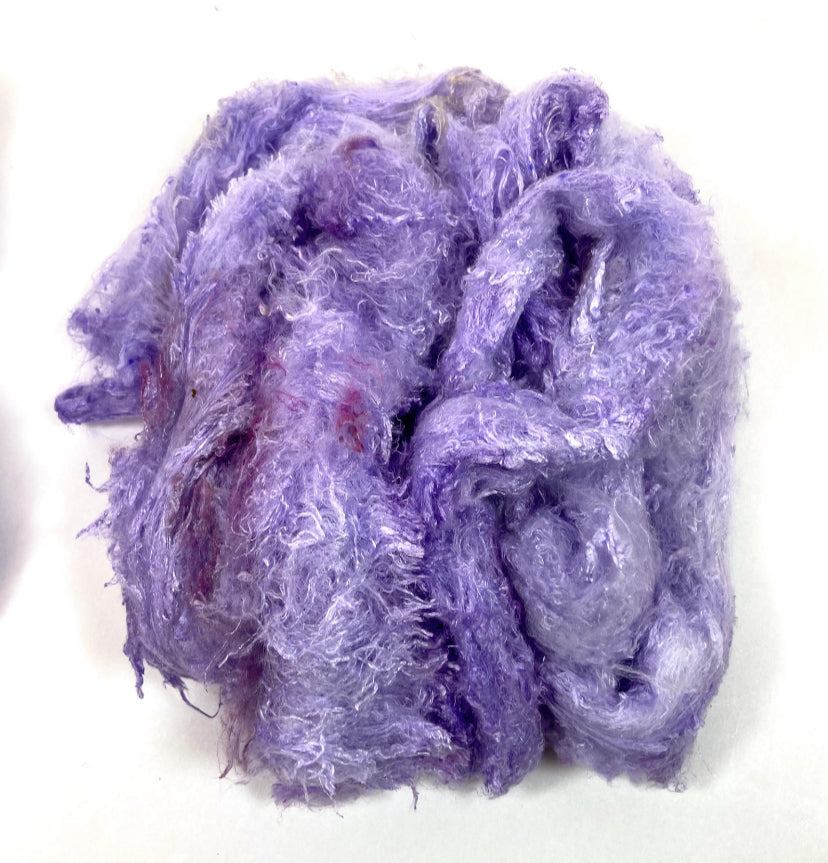 Silk Laps, Thistle, 1014-06, mulberry silk, nuno, wet felting, spinning fiber, art yarn, handspinning, felting fiber, corespinning