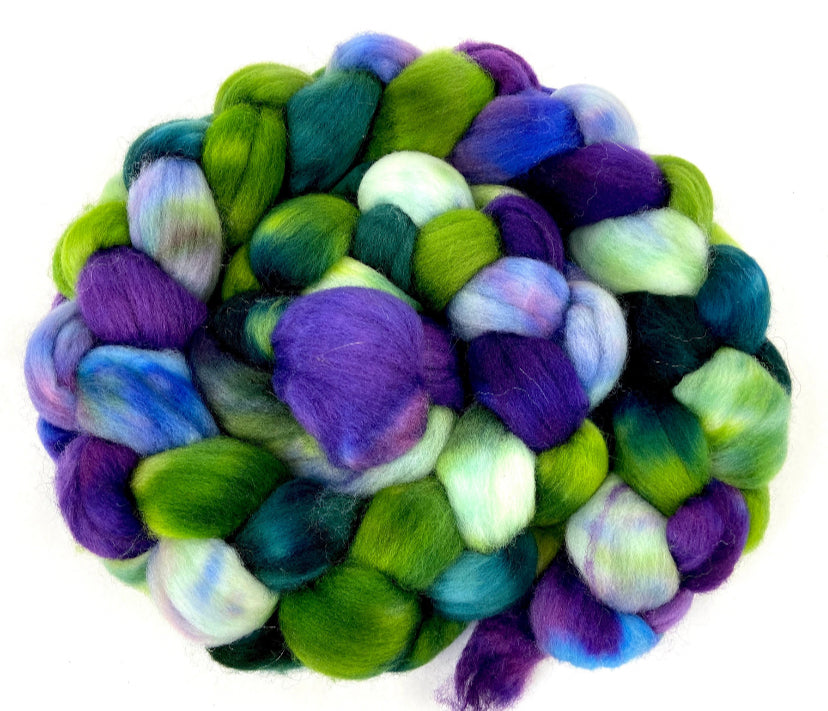Grapevine SC - 4 oz hand painted wool combed top, roving, spinning fiber, handspinning, felting