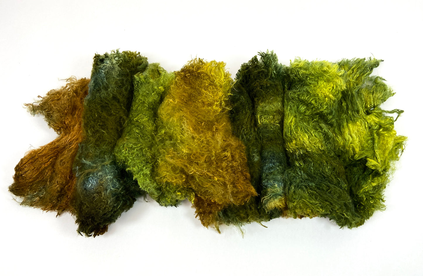 Silk Laps, Willow, 1.5 oz, mulberry silk, nuno, wet felting, spinning fiber, art yarn, handspinning, felting fiber, corespinning