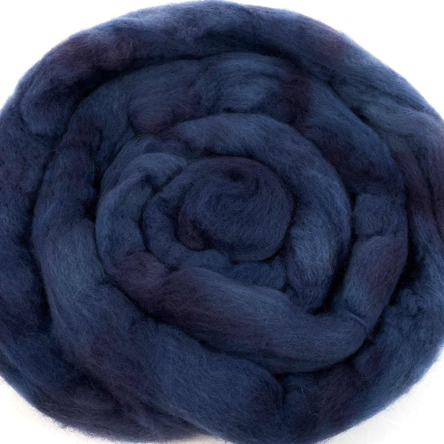 Navy - 2 oz hand dyed semisolid wool combed top