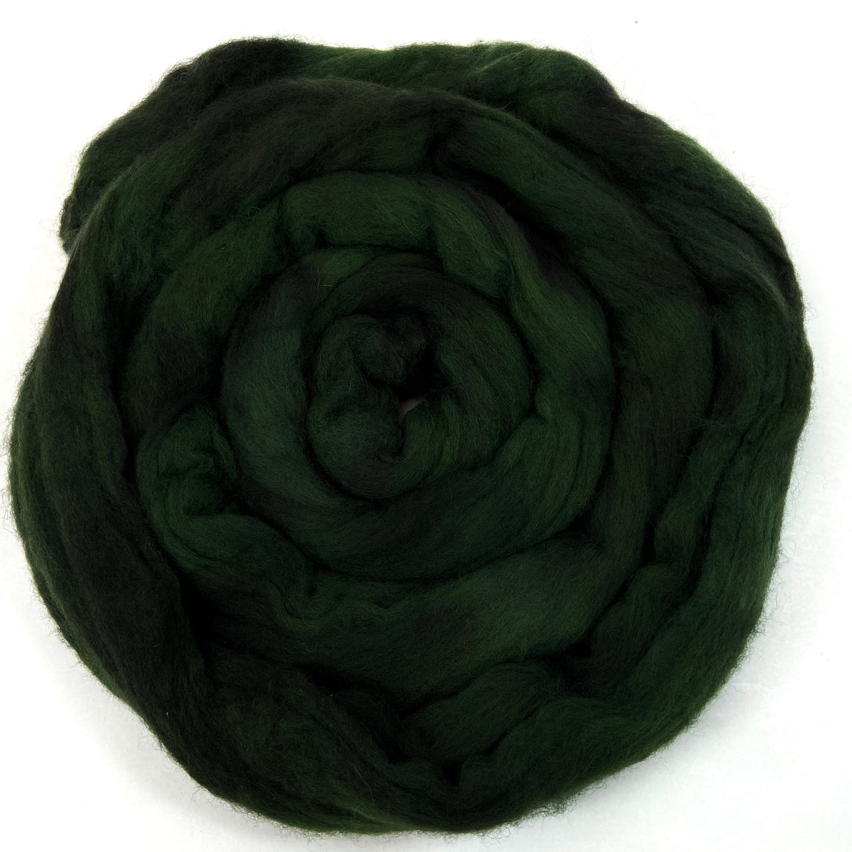 Deep Jungle - 2 oz hand dyed semisolid wool combed top