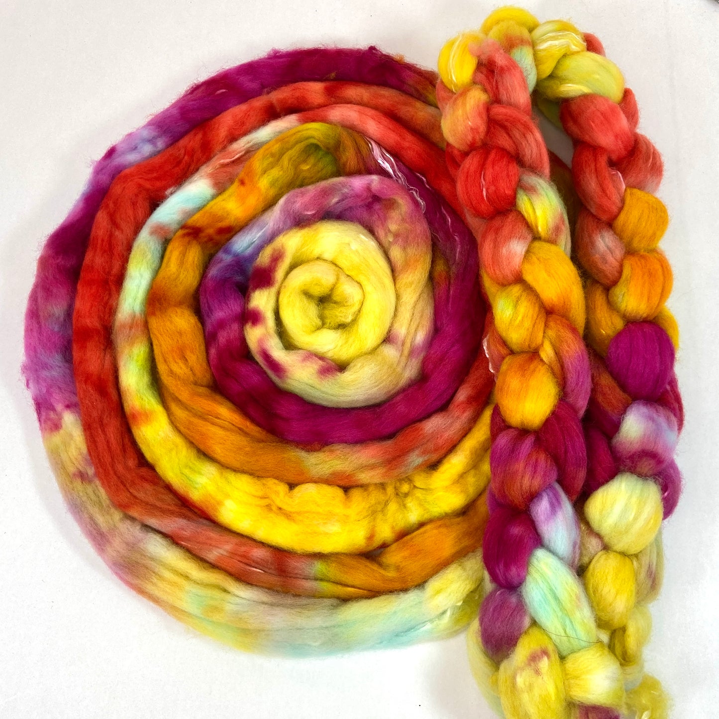 Day's End 1211-01 - 4.2 oz Merino and tencel combed top, roving, spinning fiber, handspinning, felting, needle felting, weaving supplies
