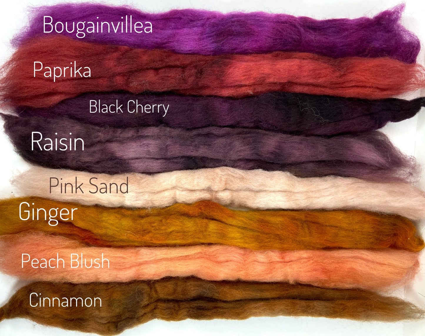 Combo Pack - 4 oz, Corriedale wool combed top, roving, spinning fiber, handspinning, felting, wool, 1205-02