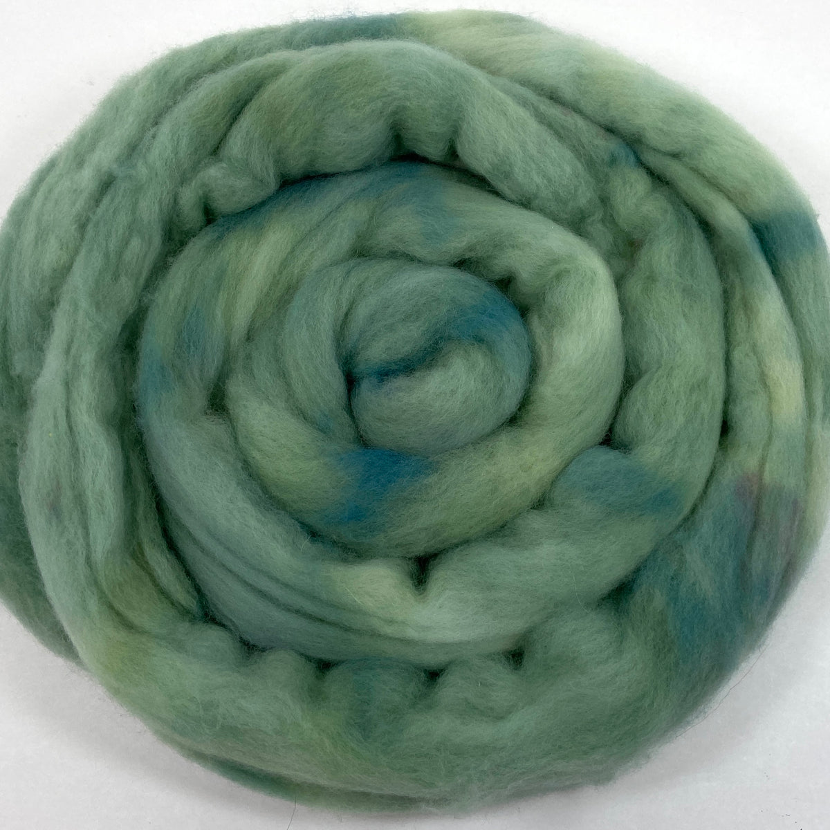 Celadon - 2 oz hand dyed semisolid wool combed top