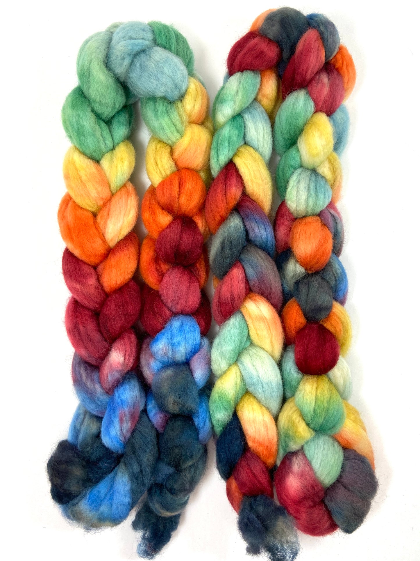 Good Intentions SC - 4 oz hand painted wool combed top, roving, spinning fiber, handspinning, felting