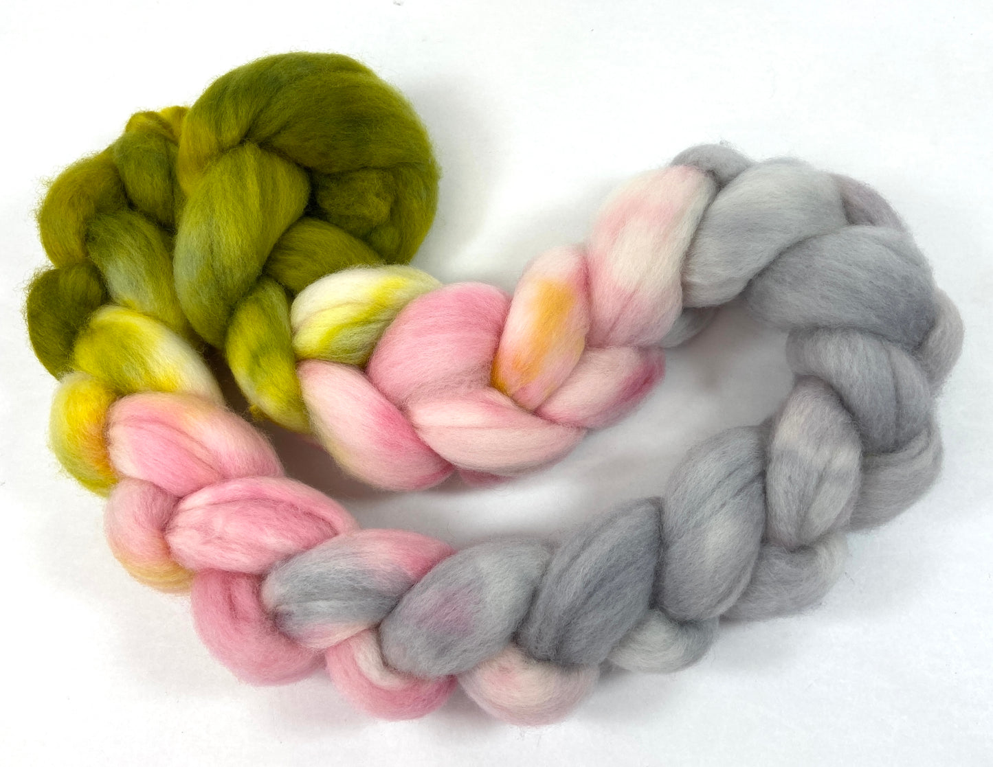Braaains! MG - 4 oz hand painted wool combed top, roving, spinning fiber, handspinning, felting