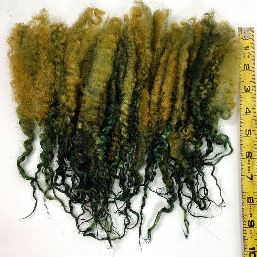 Teeswater LONG locks, 10 inches, 1023-03, separated, super clean, spinning, felting, fiber art, doll hair, wool locks, reroot