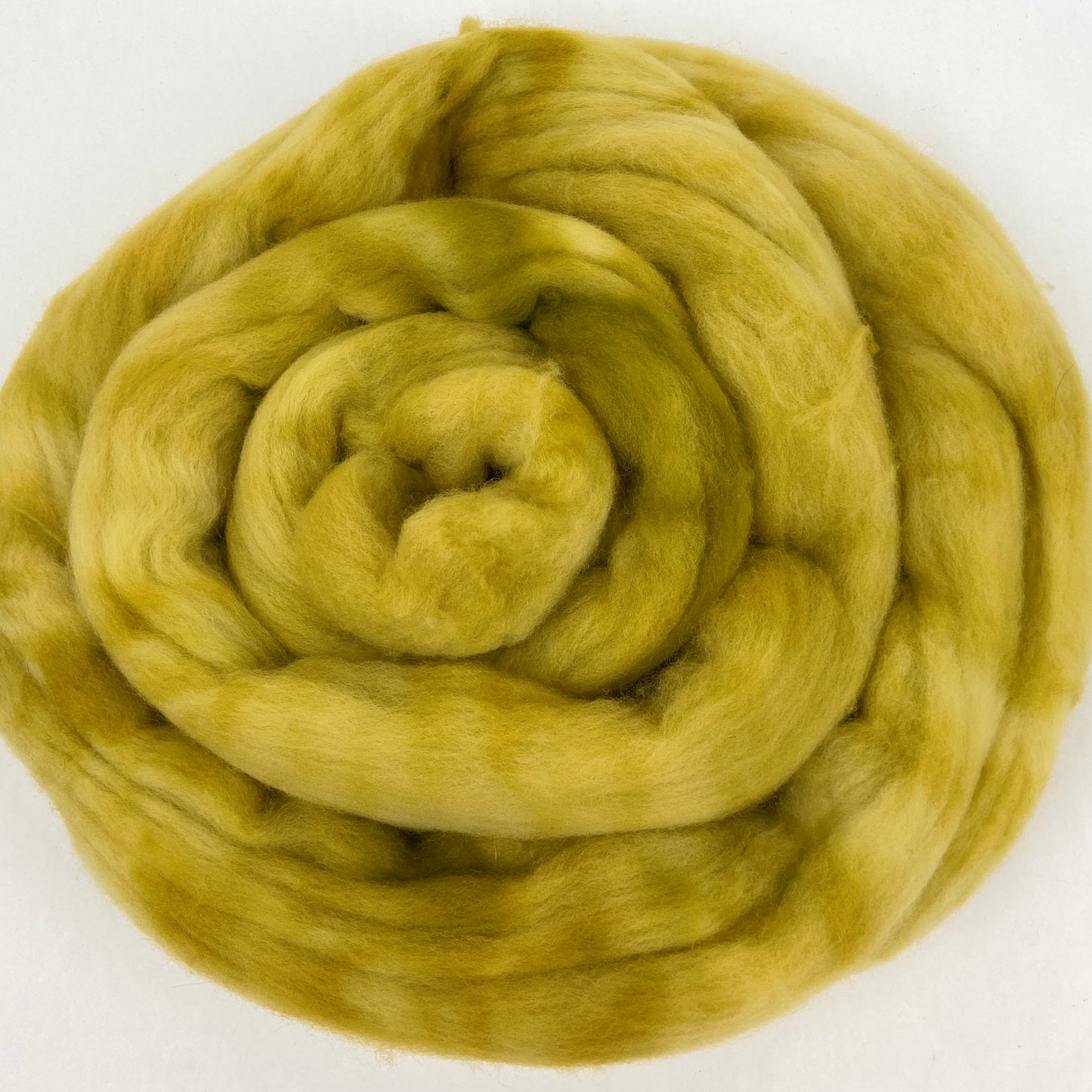 Pear - 2 oz hand dyed semisolid wool combed top
