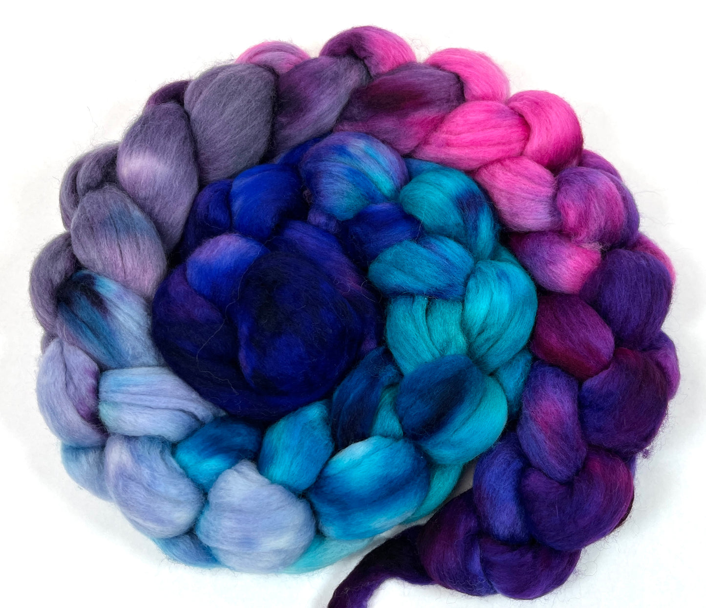 Midnight Fantastic Long Gradient - 4 oz wool combed top, roving, spinning fiber, handspinning, felting, needle felting, weaving supplies
