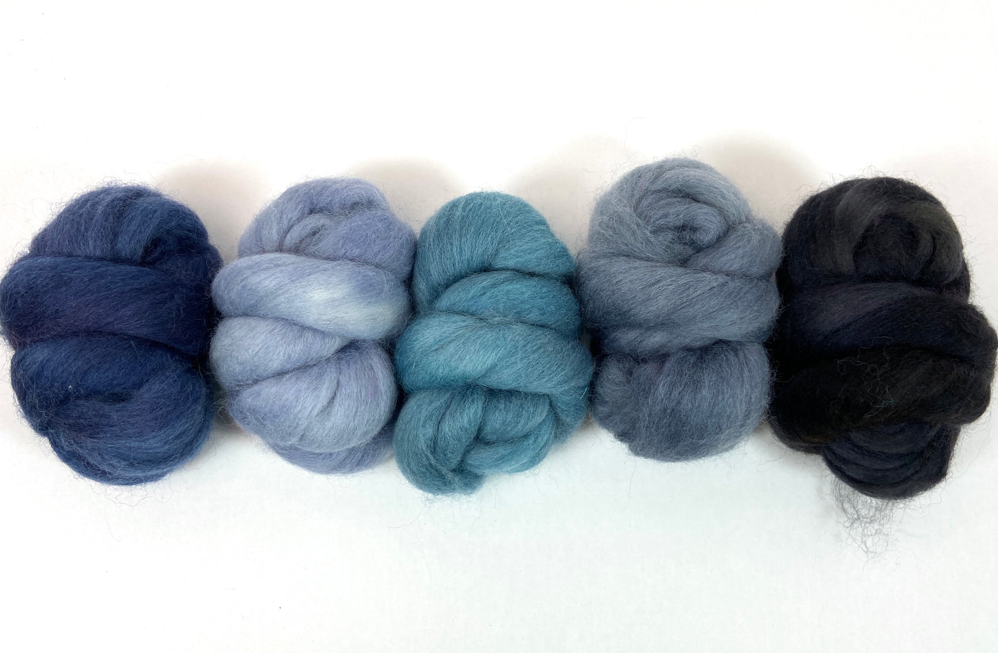 Combo Pack - 5 oz, Corriedale wool combed top, roving, spinning fiber, handspinning, felting, wool, 1123-04