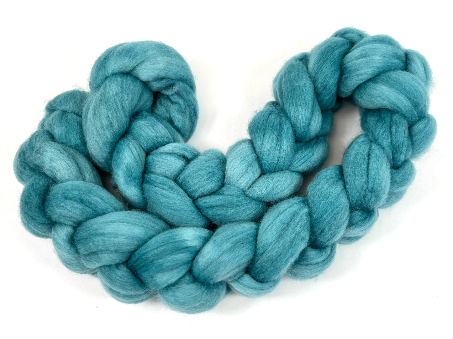 Teal Light OOAK - 4 oz Polwarth wool combed top, roving, spinning fiber, handspinning, felting, needle felting, weaving supplies