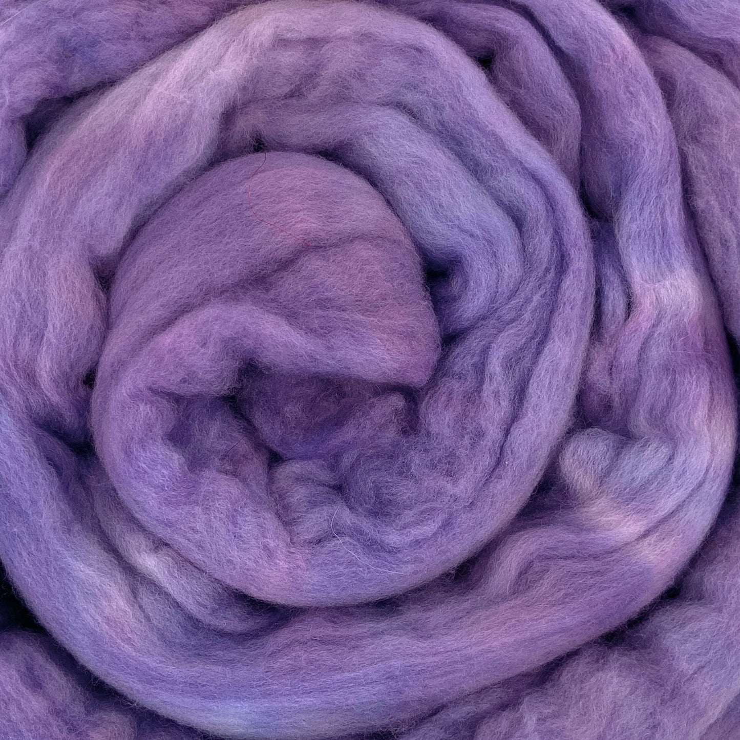 Lavender - 2 oz hand dyed semisolid wool combed top