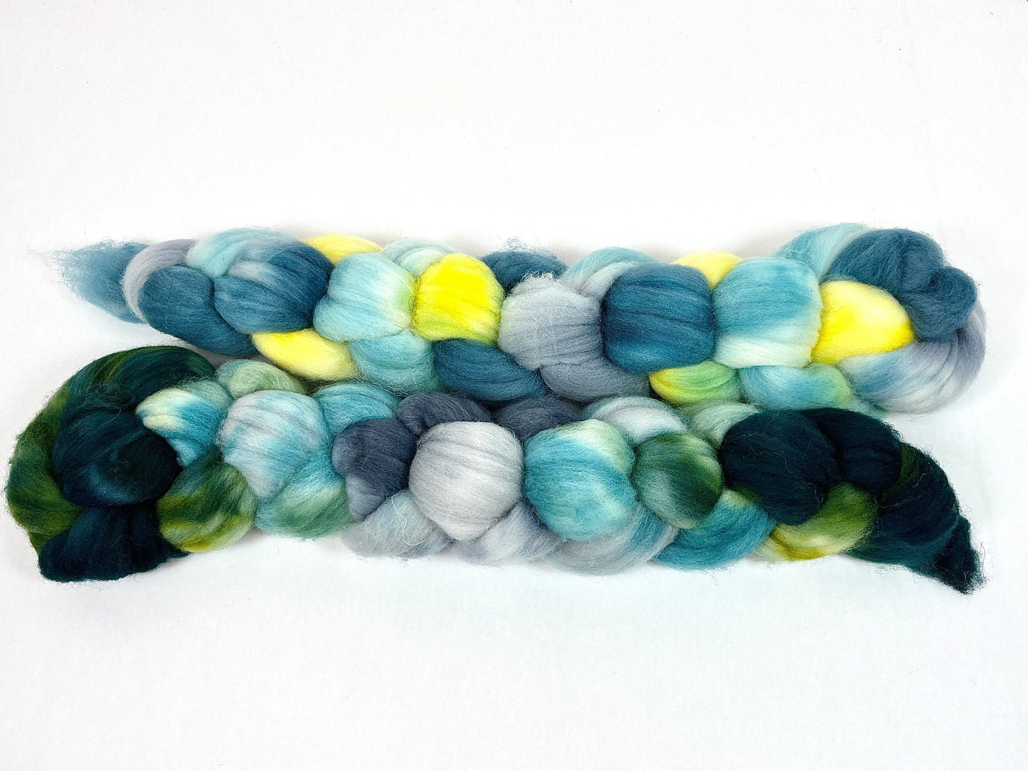 Marisol and Cool River combo - 4 oz total, Target wool combed top, roving, spinning fiber, handspinning, felting