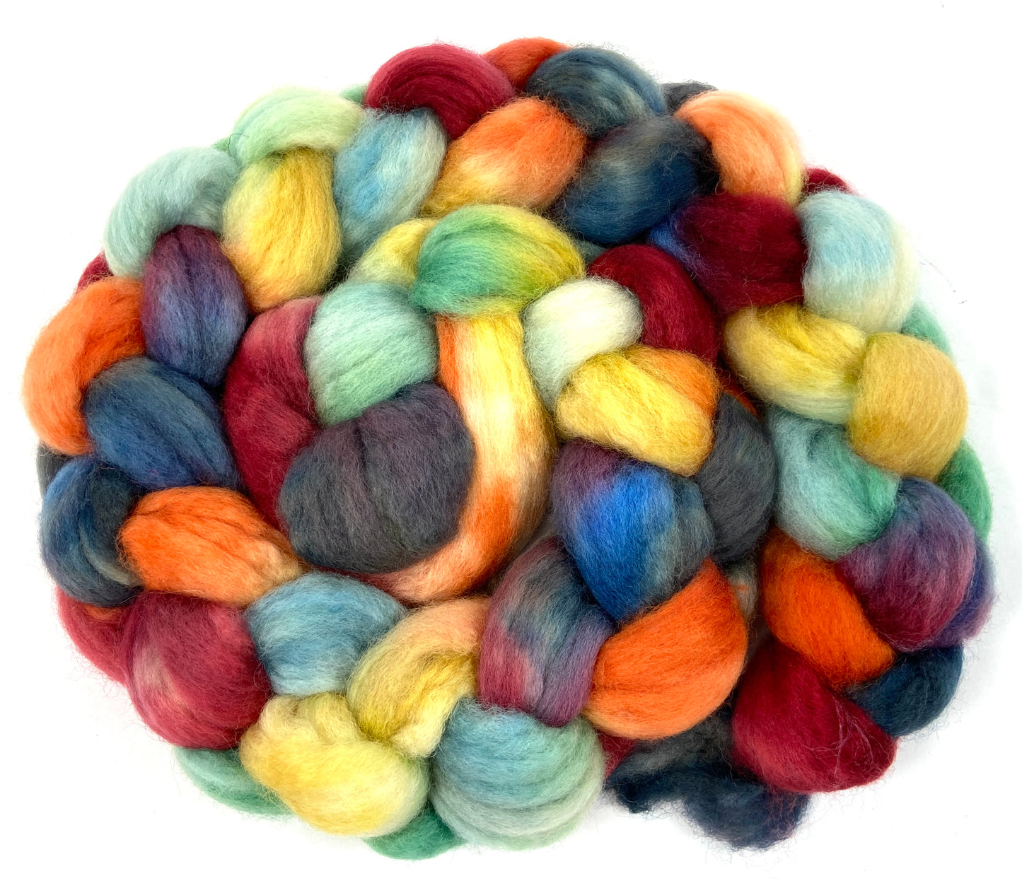Good Intentions SC - 4 oz hand painted wool combed top, roving, spinning fiber, handspinning, felting