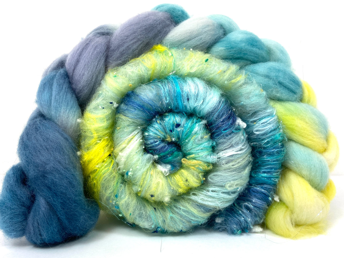 Marisol Batt/top Combo 1123-02, 4.2 oz, Polwarth wool, silk, bamboo, spinning fiber, felting wool, weaving fiber