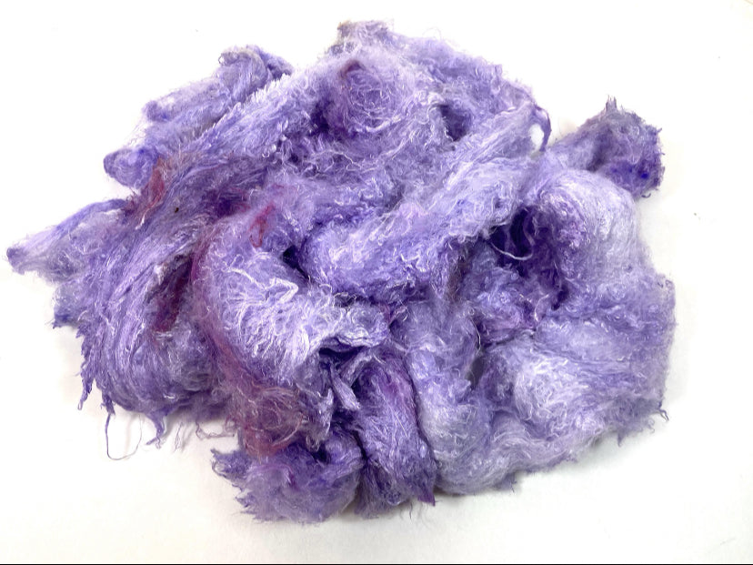 Silk Laps, Thistle, 1014-06, mulberry silk, nuno, wet felting, spinning fiber, art yarn, handspinning, felting fiber, corespinning