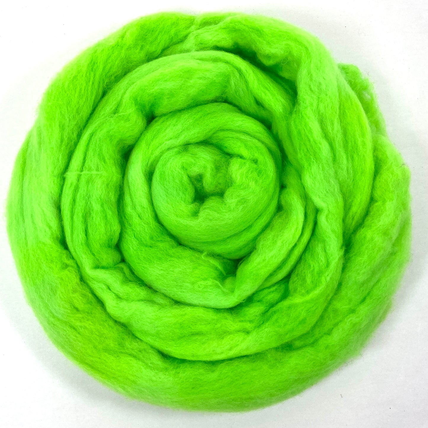 Chartreuse - 2 oz hand dyed semisolid wool combed top