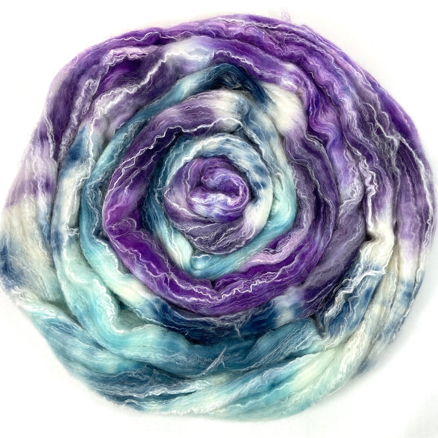 Frostberry SC - 4 oz Superwash Panda Sparkle wool, bamboo combed top, roving, spinning fiber, handspinning, sock yarn, baby yarn
