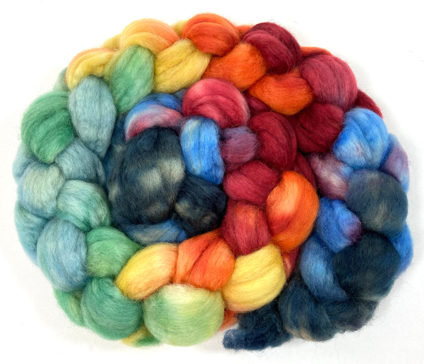 Good Intentions MG - 4 oz hand painted wool combed top, roving, spinning fiber, handspinning, felting