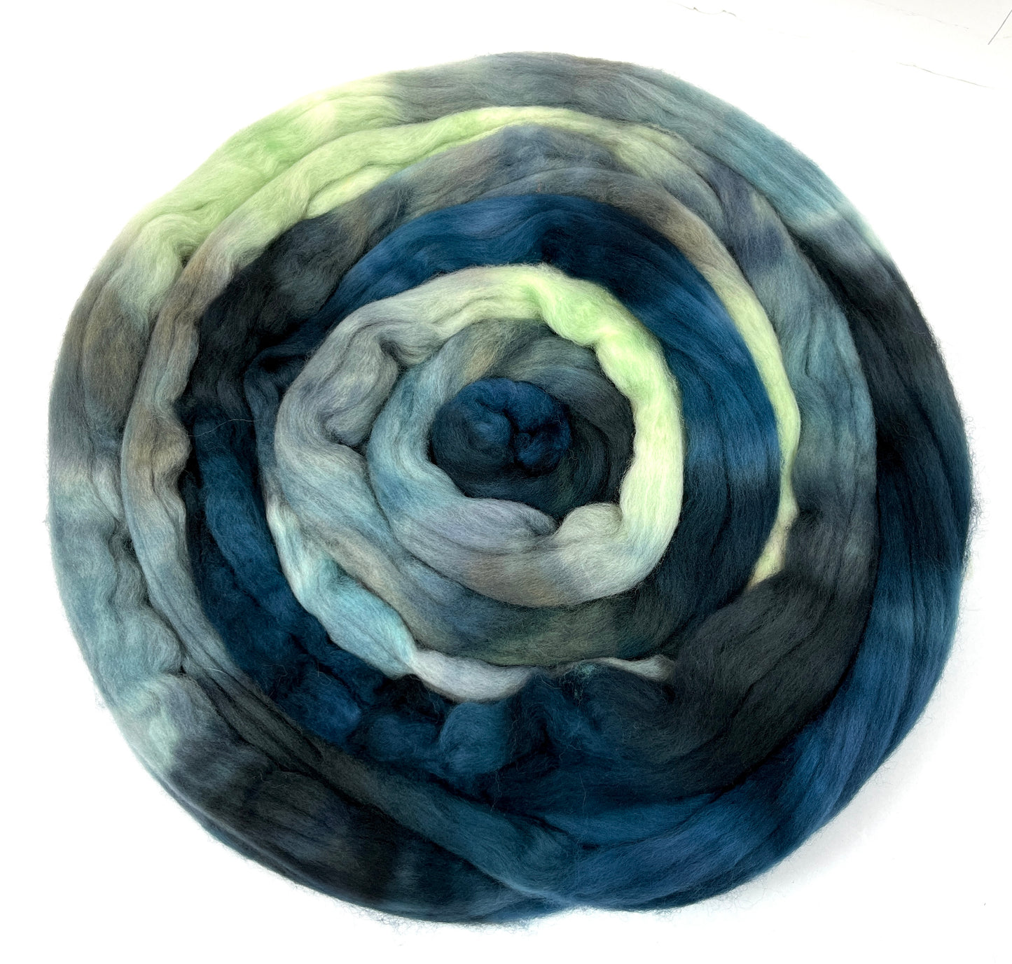 The River Styx SC - 4 oz hand painted wool combed top, roving, spinning fiber, handspinning, felting