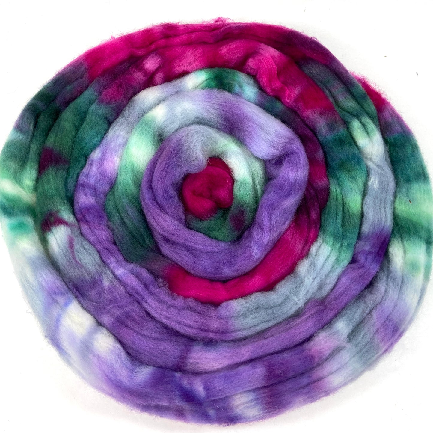 Masquerade SC - 4 oz hand painted wool combed top, roving, spinning fiber, handspinning, felting