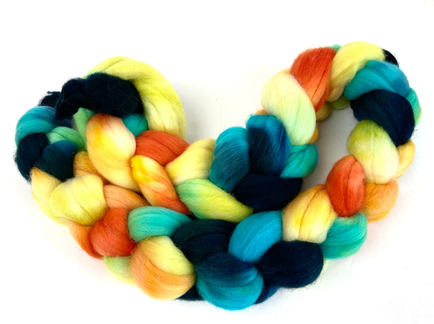 Ironic Grooves SC - 4 oz hand painted wool combed top, roving, spinning fiber, handspinning, felting
