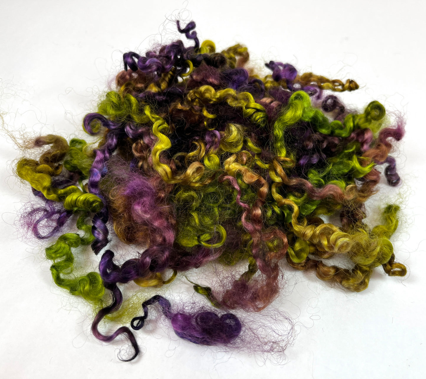 Teeswater locks, shorter, separated, super clean, spinning, felting, fiber art, doll hair, wool locks, reroot, 0402-09