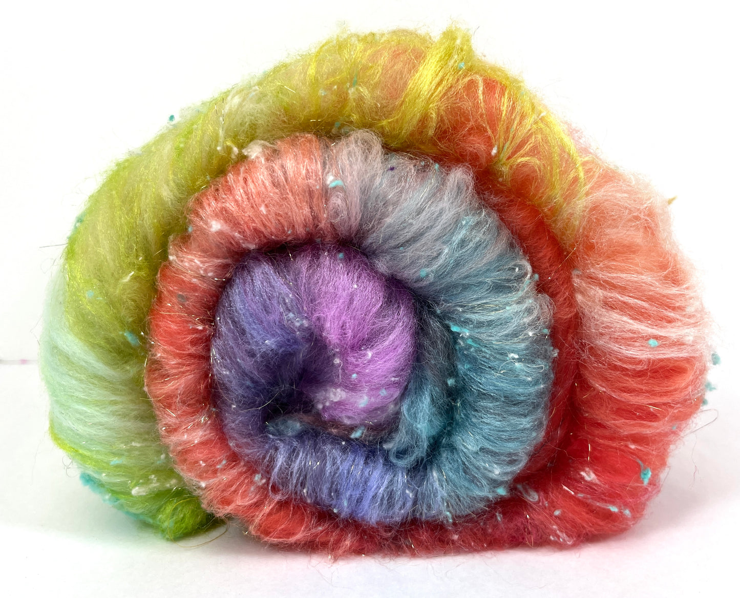 Day’s End Batt 0111-02A, 2.5 oz, Falkland Merino wool, silk, spinning fiber, felting wool, weaving fiber