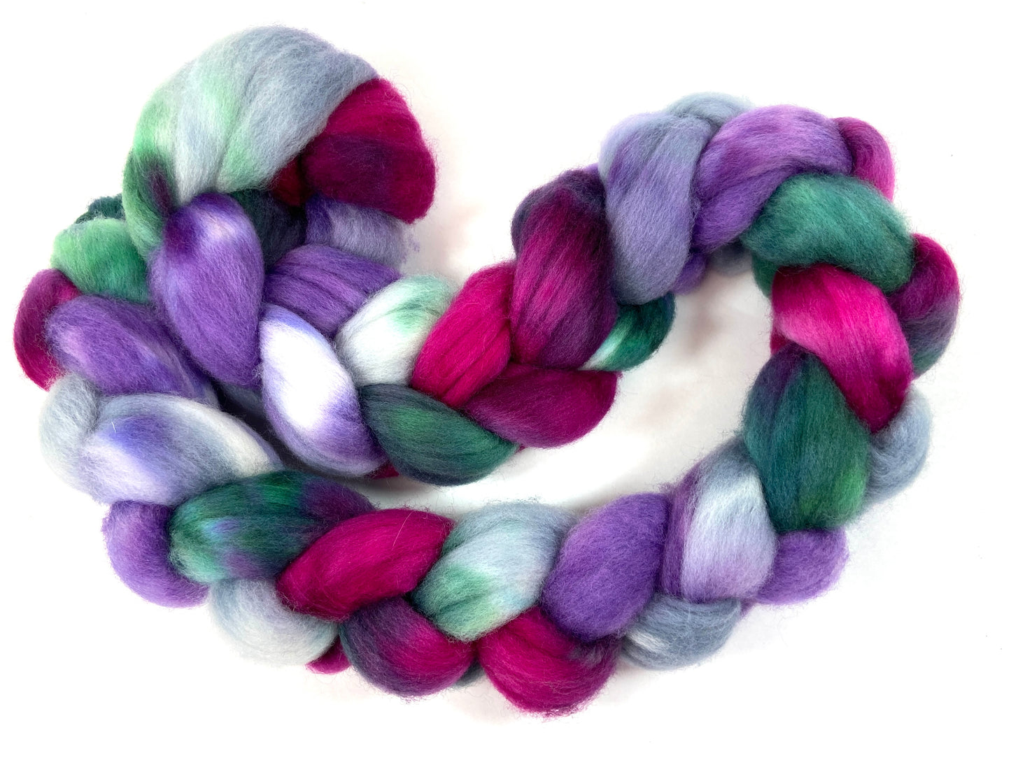 Masquerade SC - 4 oz hand painted wool combed top, roving, spinning fiber, handspinning, felting
