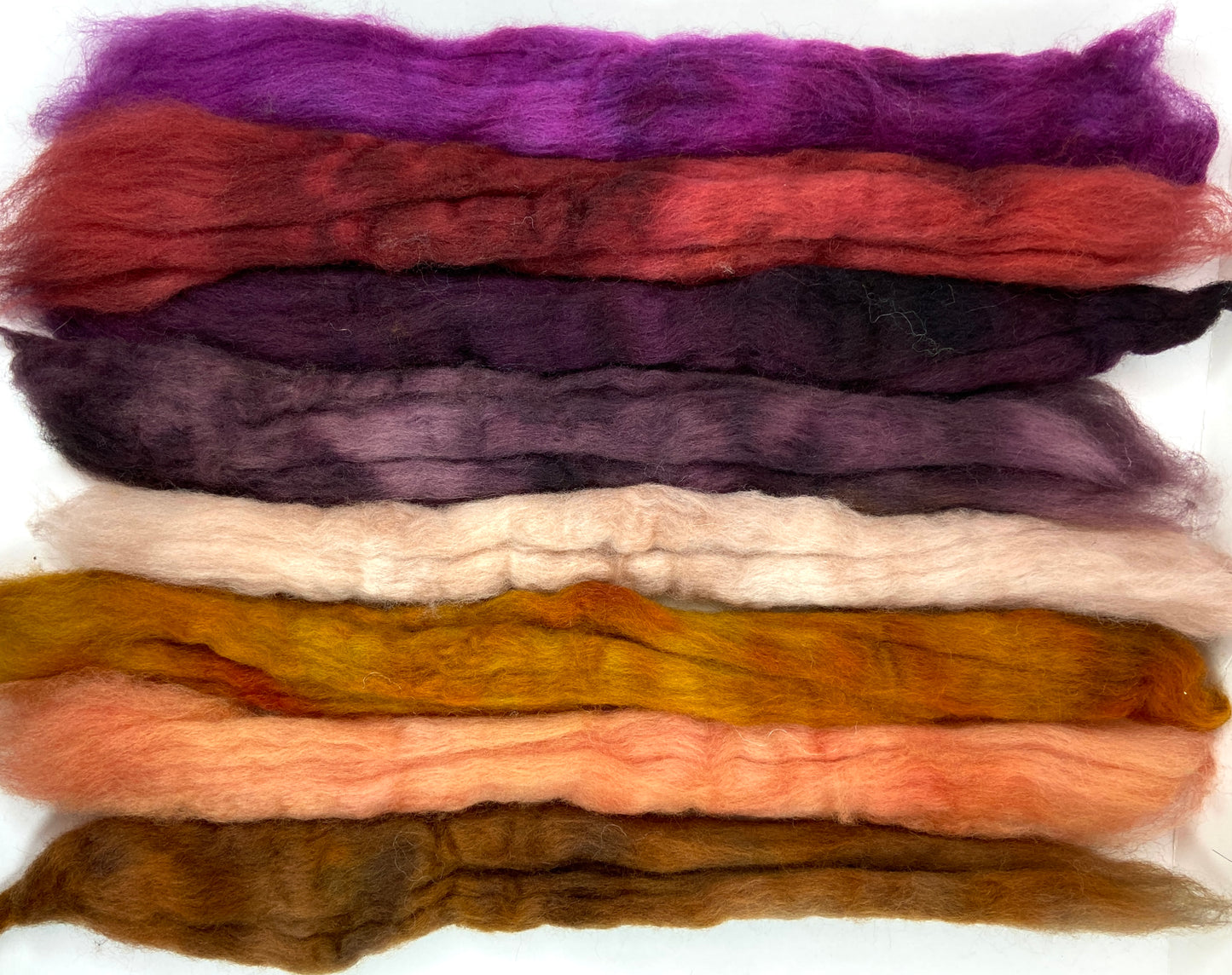 Combo Pack - 4 oz, Corriedale wool combed top, roving, spinning fiber, handspinning, felting, wool, 1205-02