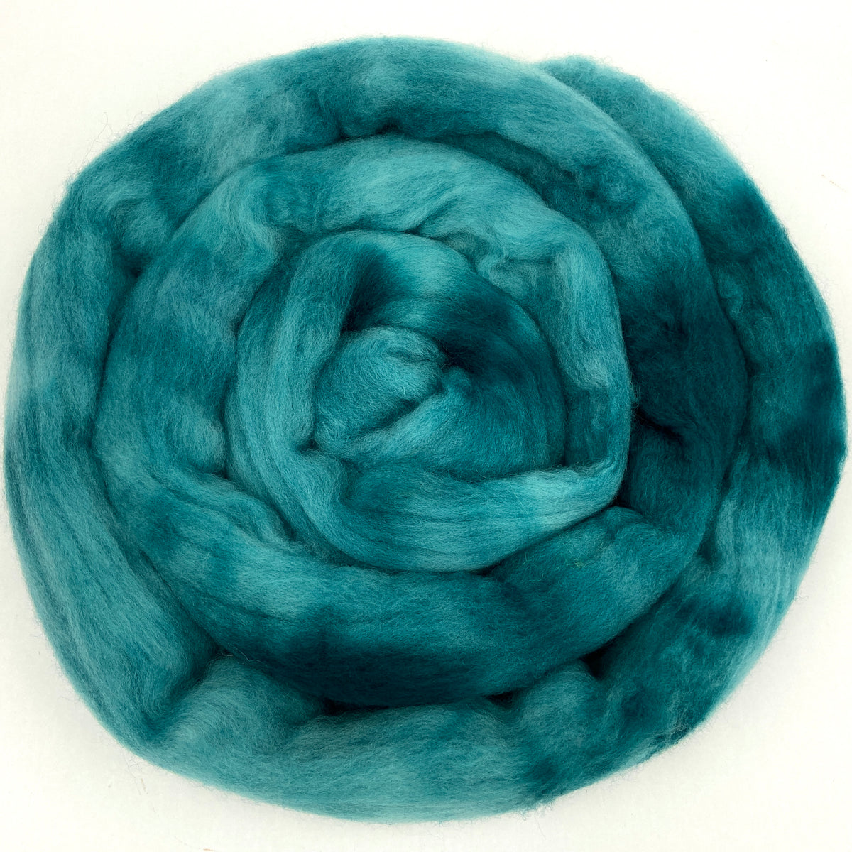 Teal - 2 oz hand dyed semisolid wool combed top