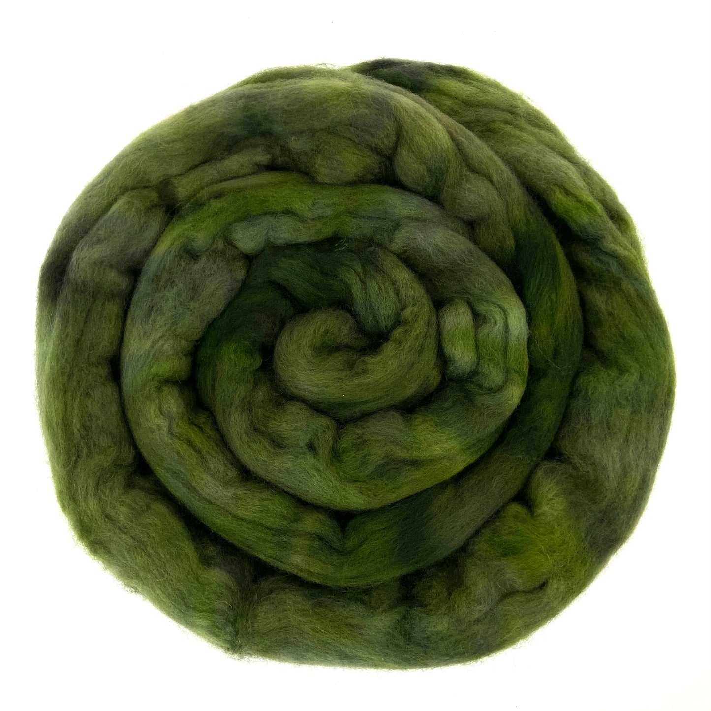 Hunter Green - 2 oz hand dyed semisolid wool combed top