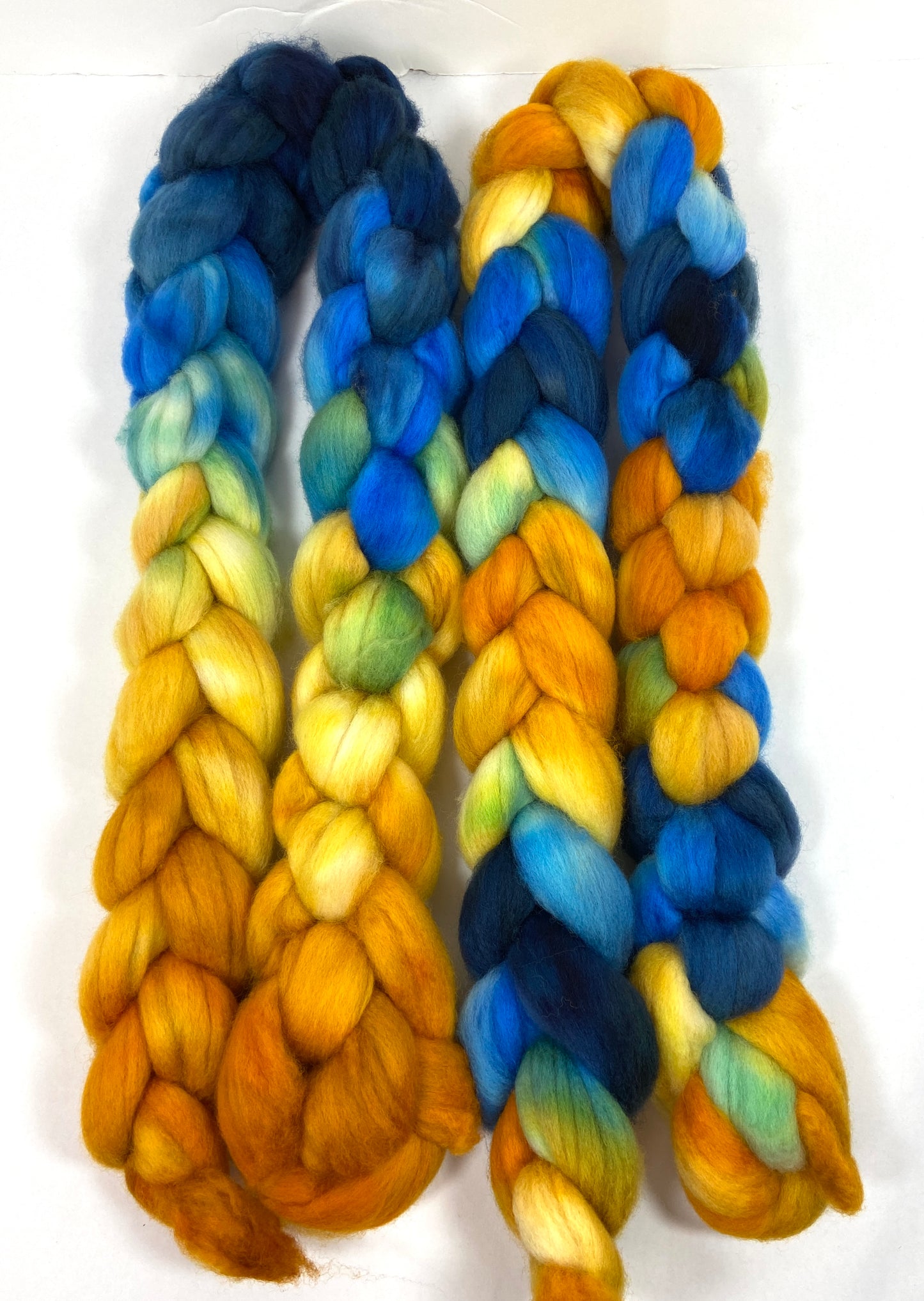 Starry Night SC - 4 oz hand painted wool combed top, roving, spinning fiber, handspinning, felting