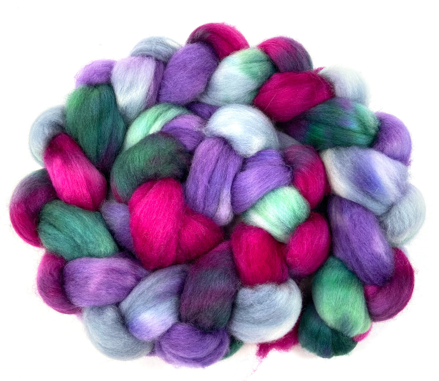 Masquerade SC - 4 oz hand painted wool combed top, roving, spinning fiber, handspinning, felting