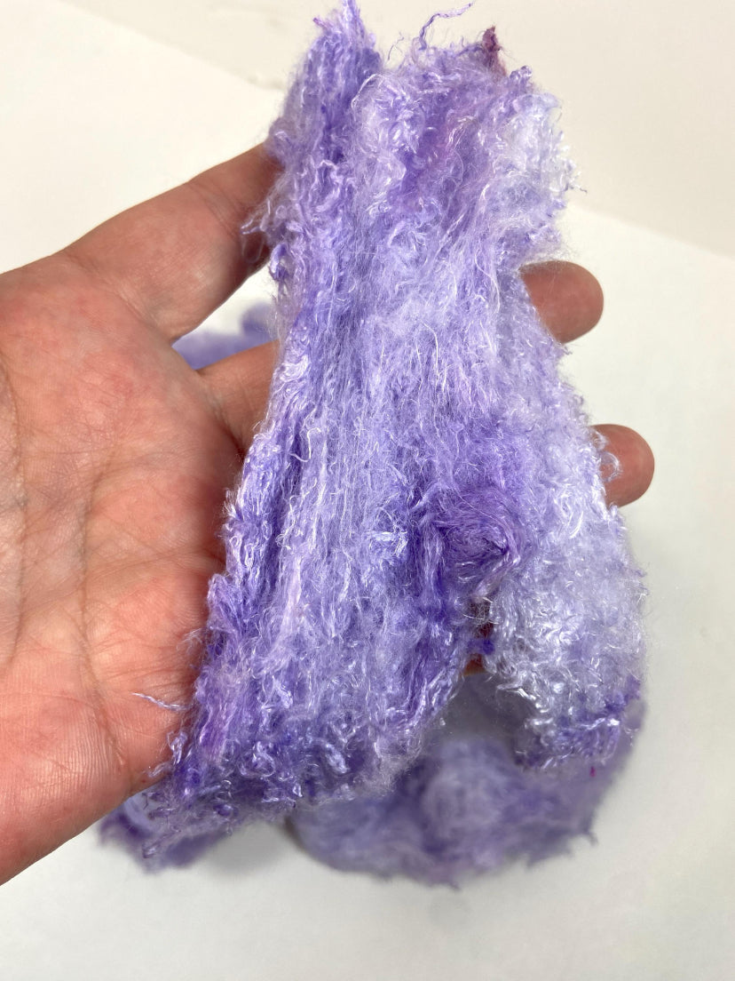 Silk Laps, Thistle, 1014-06, mulberry silk, nuno, wet felting, spinning fiber, art yarn, handspinning, felting fiber, corespinning