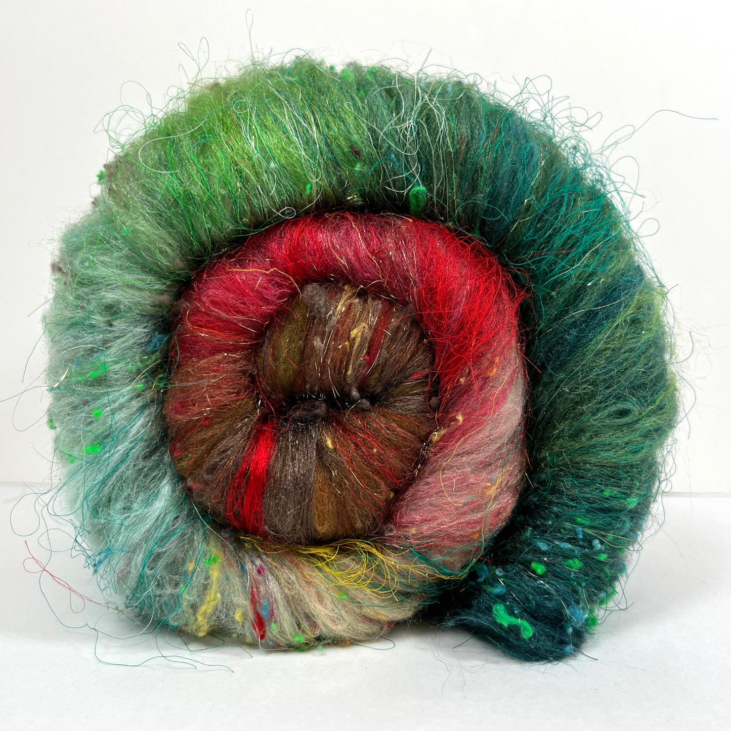Town and Country Batt 0102-03 - 3 oz Targhee wool, silk, noils, spinning fiber, drumcarded, handspinning, nuno, felting wool, weaving