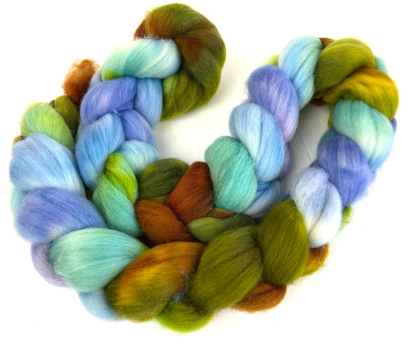 Gaia SC - 4 oz hand dyed wool combed top, roving, spinning fiber, handspinning, felting