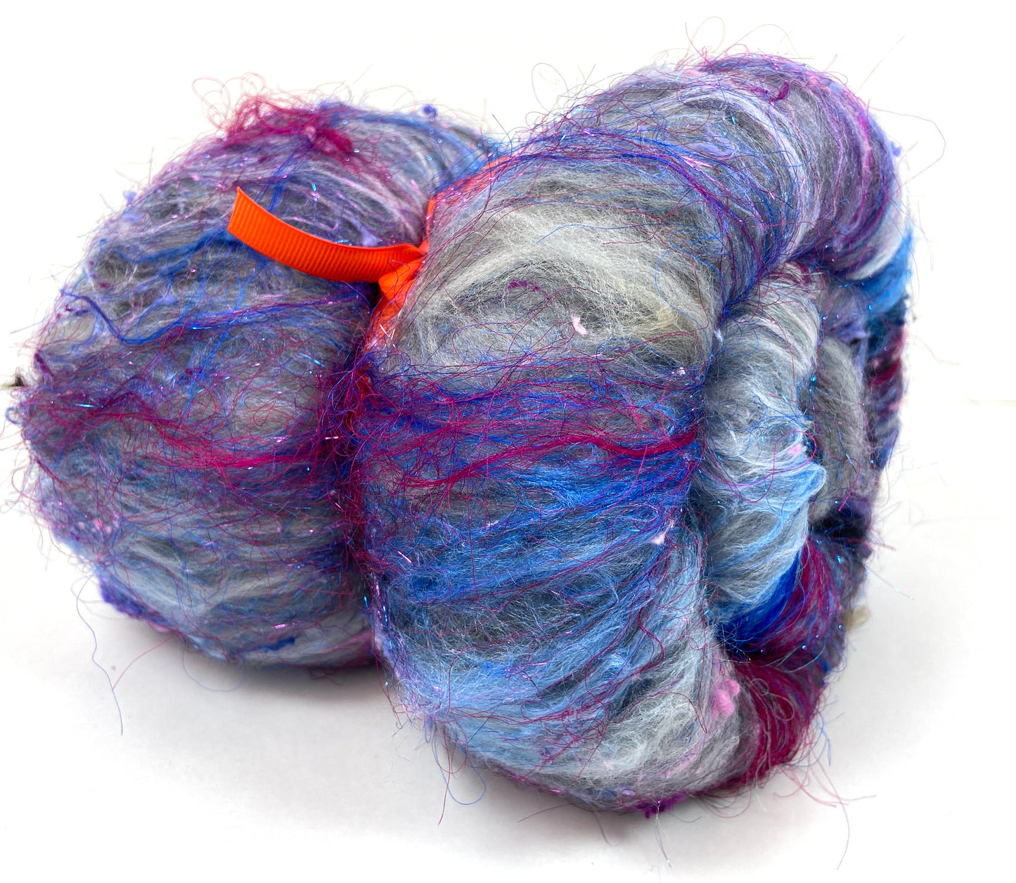 Luxe Batt 1004-05 - 3.3 oz Falkland Merino wool, silk, noils, spinning fiber, handspinning, nuno, felting, weaving, spindle