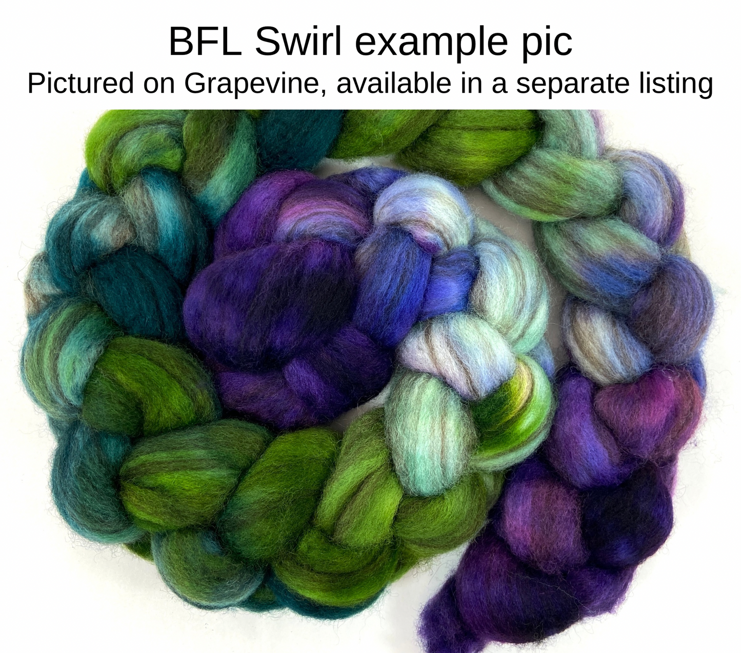 Dioptase SC - 4 oz hand painted wool combed top, roving, spinning fiber, handspinning, felting