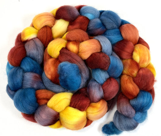 Test Braid 1210-07, 4 oz Polwarth wool combed top, roving, spinning fiber, handspinning, felting, needle felting, weaving supplies
