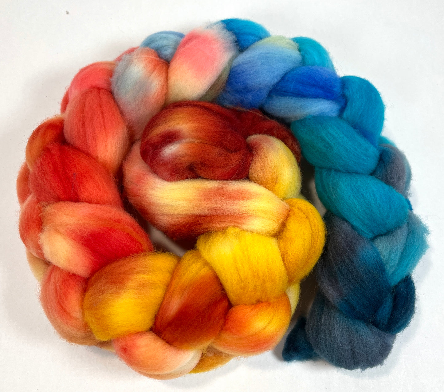 OOAK 1028-02, SLG, 4 oz Targhee wool combed top, roving, spinning fiber, handspinning, felting, needle felting, weaving supplies