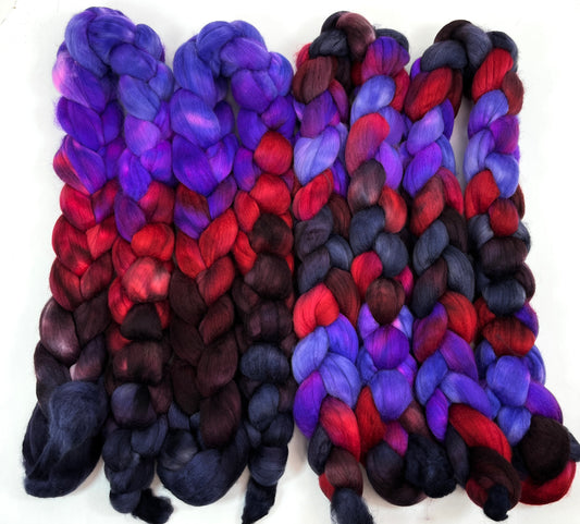 Limited Edition 0628-02 - 4 oz Polwarth wool combed top, roving, spinning fiber, handspinning, felting, needle felting, weaving supplies