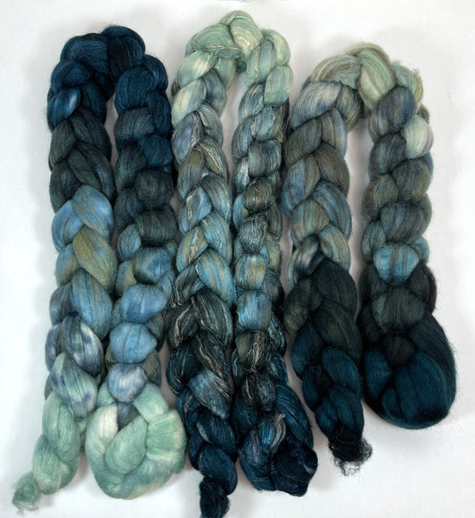 The River Styx MG - 4 oz wool combed top, roving, spinning fiber, handspinning, felting, needle felting, weaving supplies