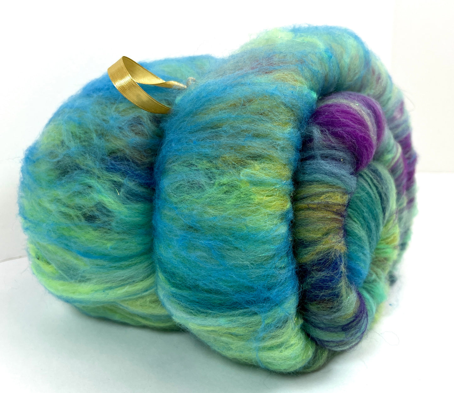 Crayon Box Batt 0601-01 - 4.2 oz Soft wool, sparkle, spinning fiber, drumcarded, handspinning, nuno, felting wool