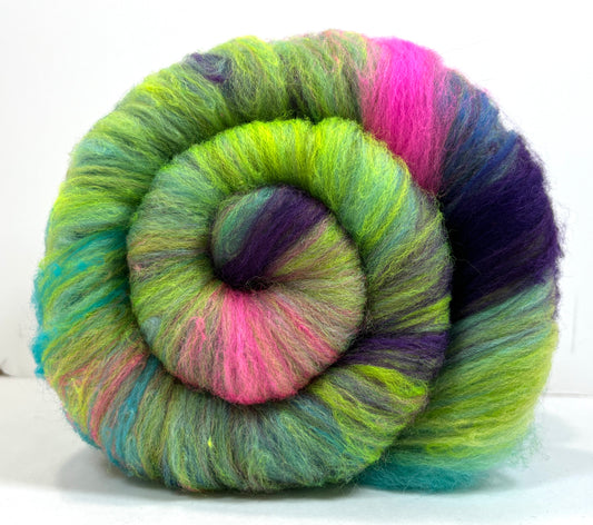 Crayon Box Batt 1027-05 - 3.9 oz Soft wool, NO SPARKLE, spinning fiber, drumcarded, handspinning, nuno, felting wool