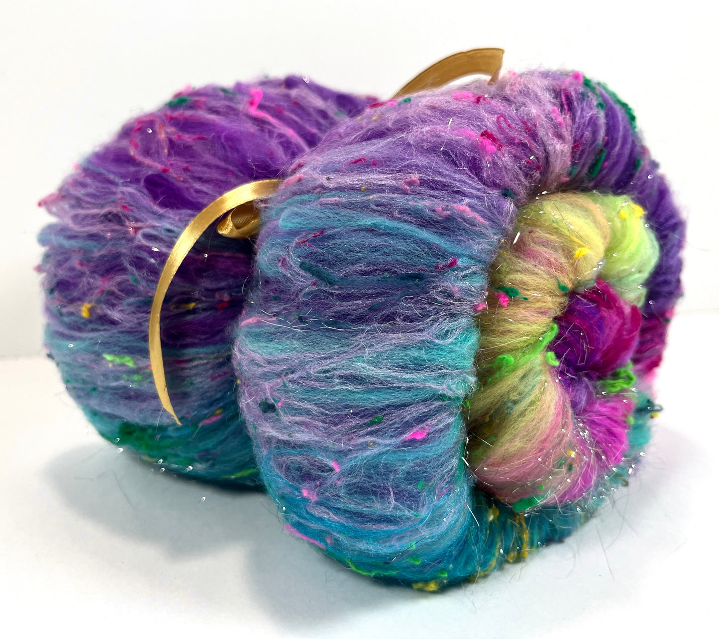 Disco Fever Gradient Batt 0711-04 - 2.4 oz Polwarth wool, silk, noils, spinning fiber, handspinning, nuno, felting wool, weaving, spindle
