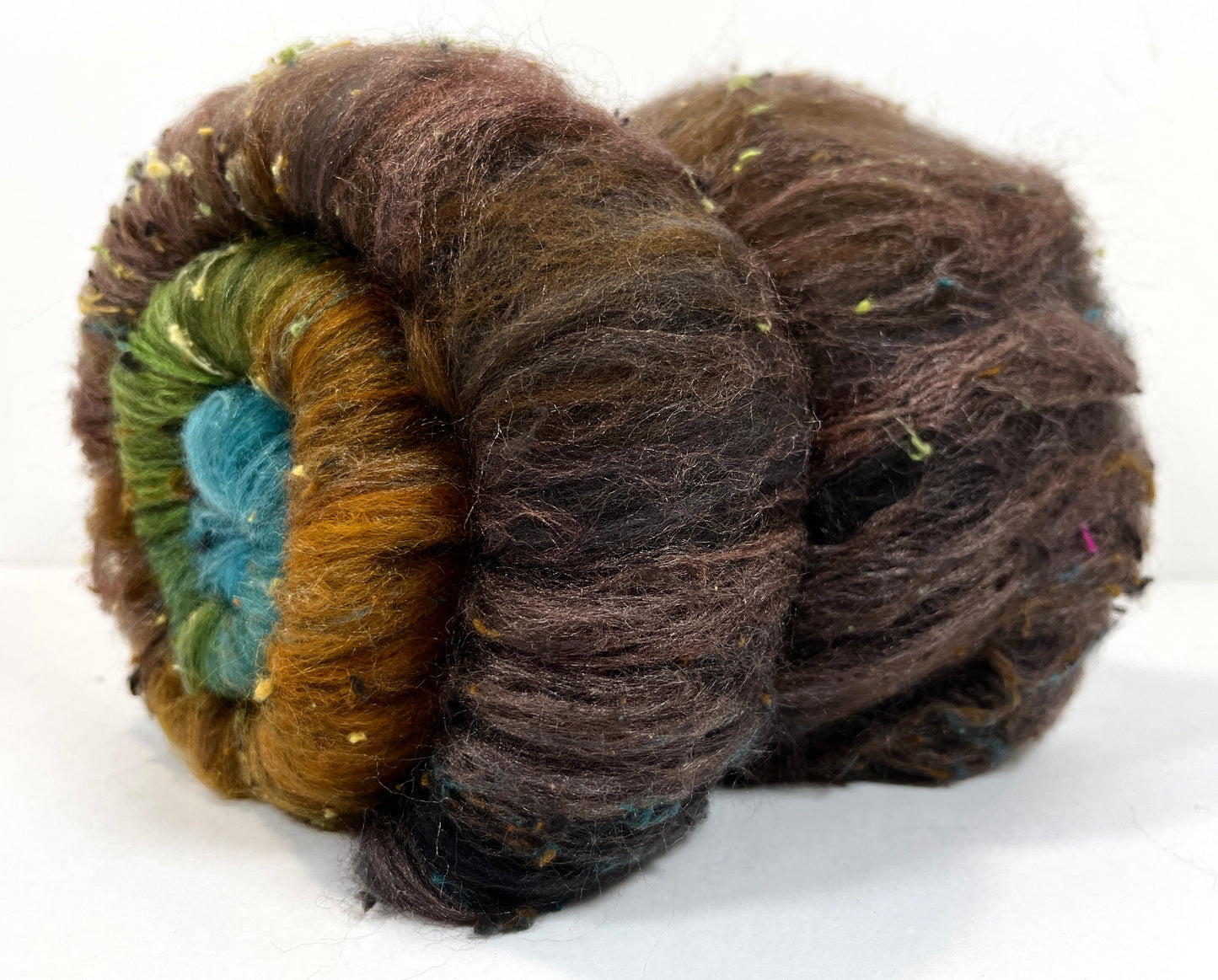 Keepsake Batt 1130-06 - 2.5 oz Falkland Merino wool, silk, noils, spinning fiber, drumcarded, handspinning, nuno, felting wool