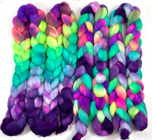 Limited Edition 0628-01 - 4 oz Polwarth wool combed top, roving, spinning fiber, handspinning, felting, needle felting, weaving supplies
