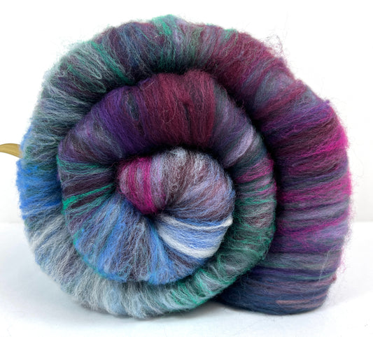 Crayon Box Batt 0701-07 - 4.1 oz Soft wool, sparkle, spinning fiber, drumcarded, handspinning, nuno, felting wool