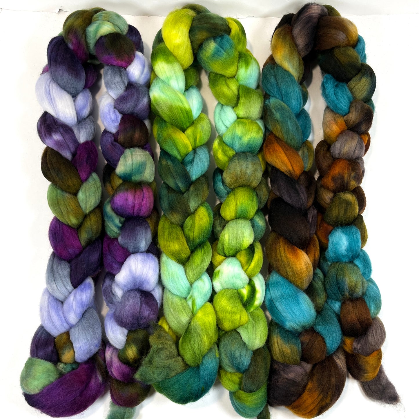 Fade Set 12 oz - Arabesque, Emerald Isle and Keepsake, hand dyed wool fiber, for handspinning, weaving, felting